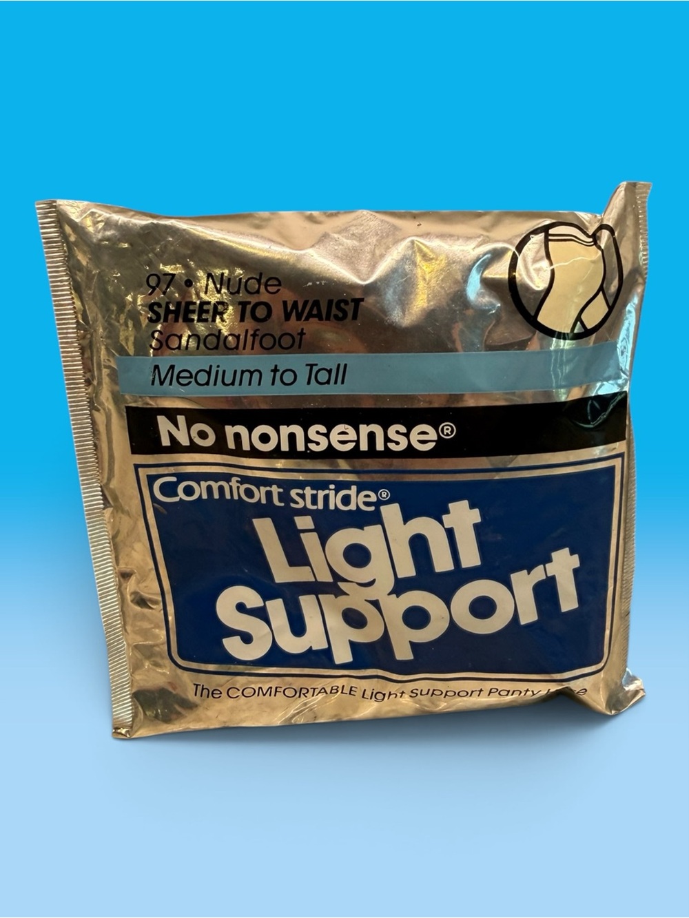 1986 No Nonsense Light Support Sheer To Waist Pantyhose Medium To Tall 97 Nude